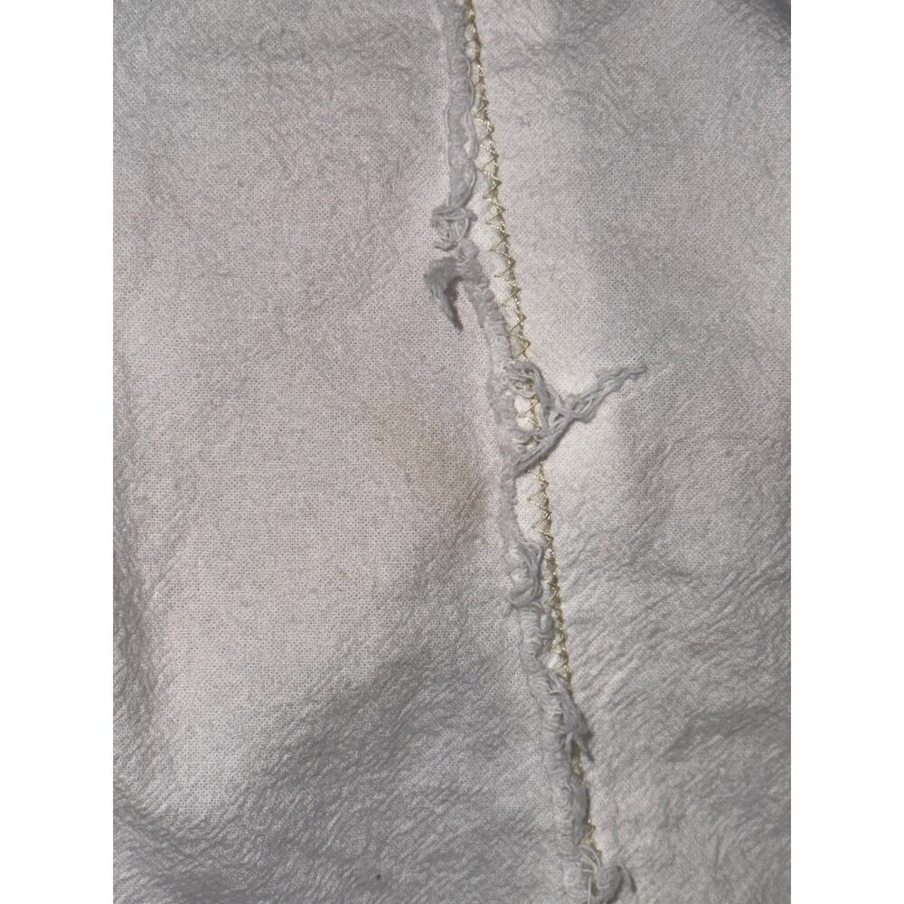 Free People We The Free White Denim Oversized Long Sleeve Button Down Size Lg - Picture 9 of 9